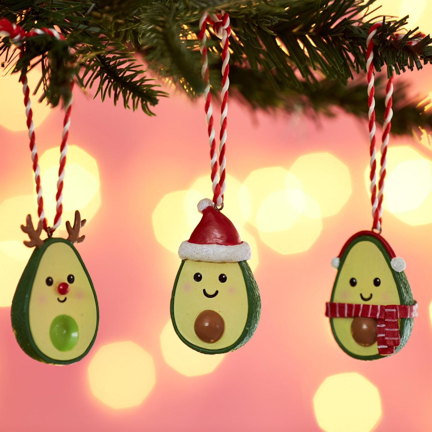 Avocado Hanging Decorations - Set of 3