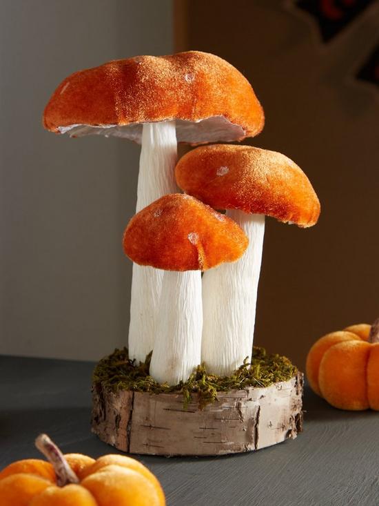 Velvet Orange Standing Mushrooms / Toadstools