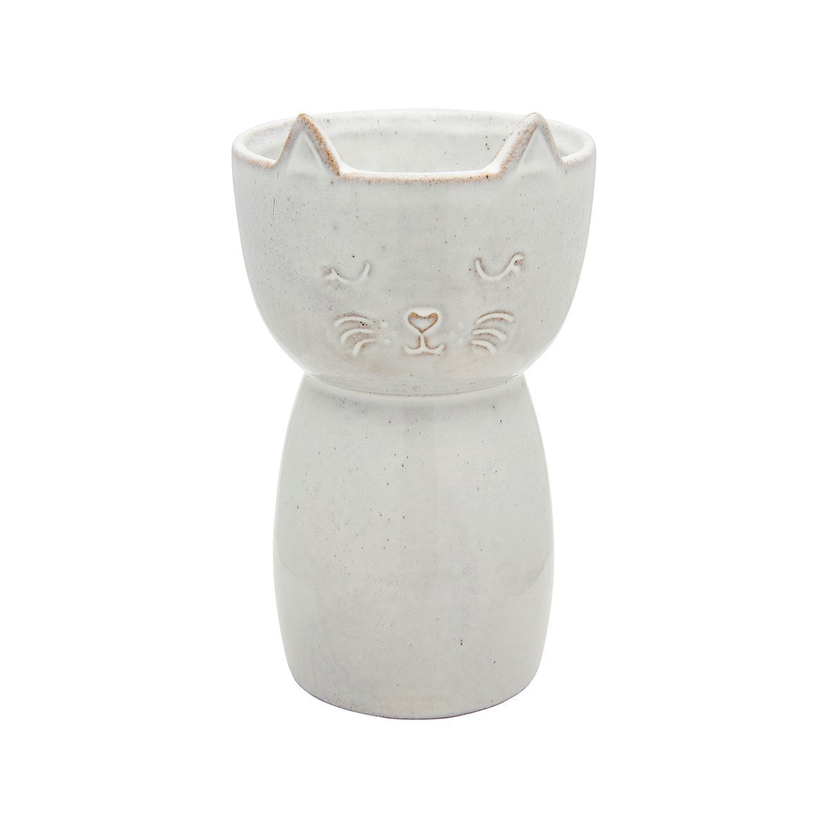 Vase gris chat moucheté