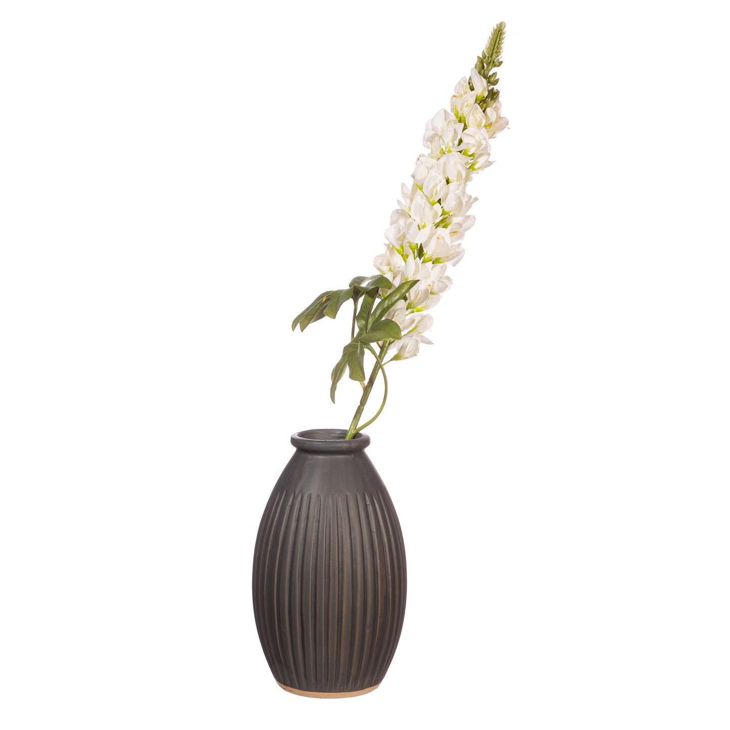 Grooved Vase Large Black