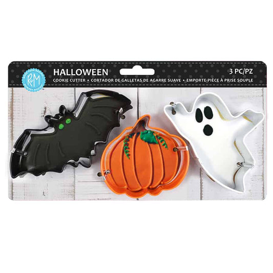 Ensemble de 3 emporte-pièces couleur Halloween sur carte