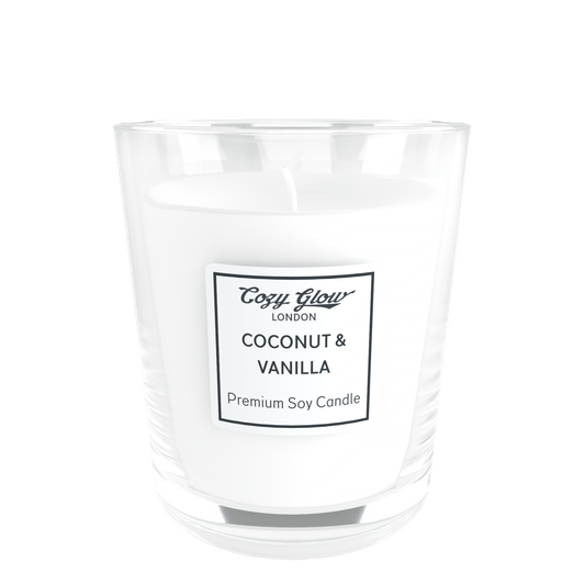 Cozy Glow Coconut & Vanilla Premium Soy Candle