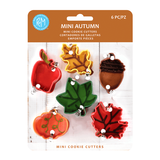 Mini Autumn Leaf Cookie Cutters 6 PC Set