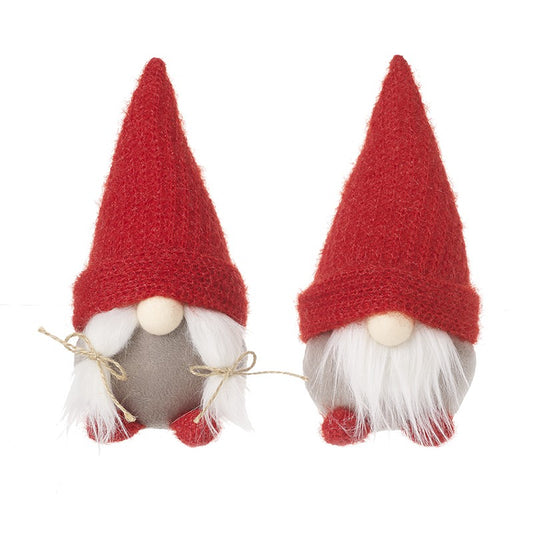 Mr & Mrs Santa In Big Red Hats Medium