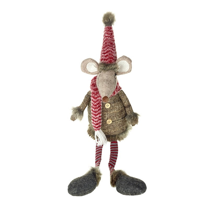 Fabric Sitting Mouse With Long Legs