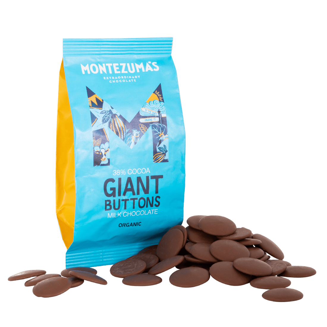 Organic Milk 38% Chocolate Giant Buttons