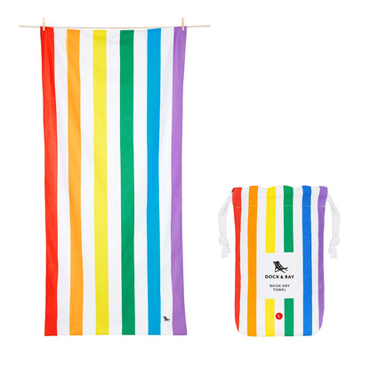Summer Rainbow Skies Beach Towel