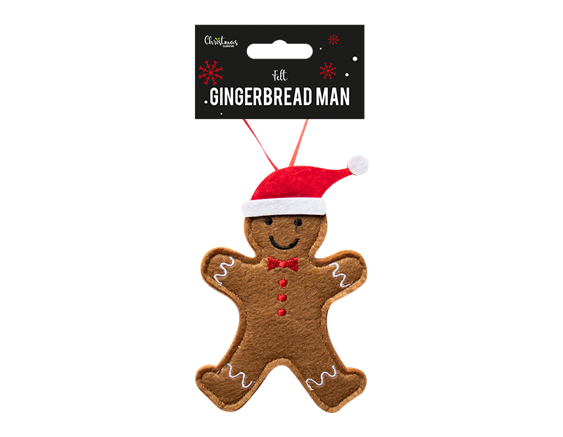 Felt Gingerbread Man Hanging Decoration