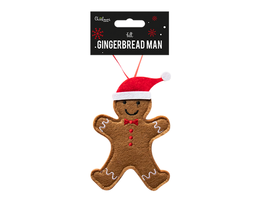 Felt Gingerbread Man Hanging Decoration